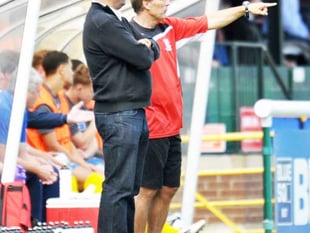 Mike Cestor and Lee Sawyer sign for Woking