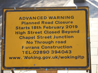 Woking High Street closed for two weeks as part of development works
