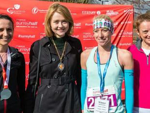 Thousands battle elements in Surrey Half Marathon