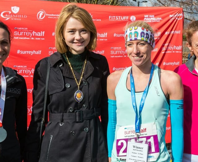 Thousands battle elements in Surrey Half Marathon