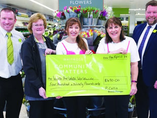 Local Waitrose Walk's the Walk with cancer charity donation