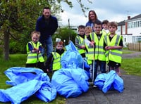 Residents tidy up the neighbourhood