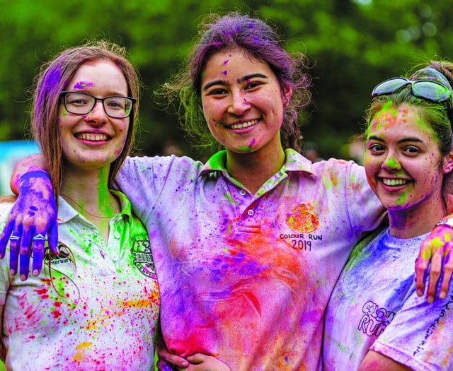 Pupils pelted with paint for charity in "Colour Run"