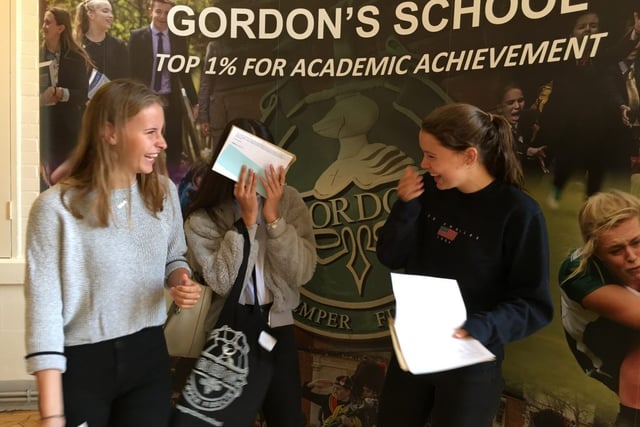 Local students celebrating A Level success