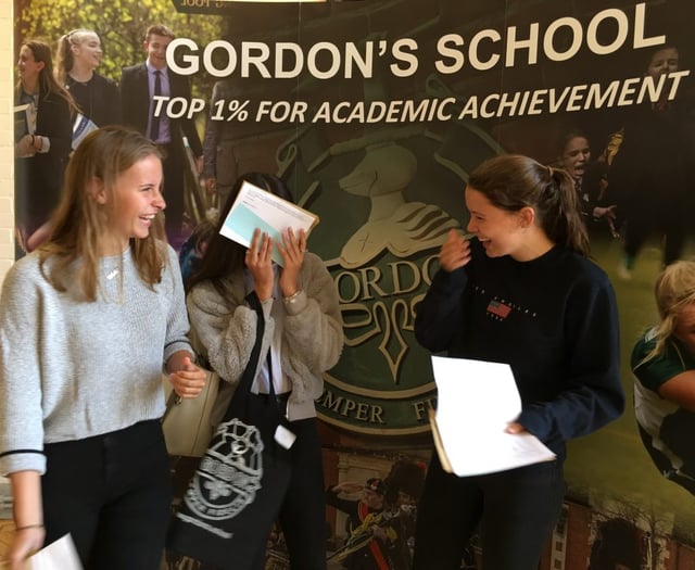 Local students celebrating A Level success