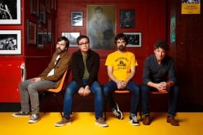 Bluetones frontman Mark Morriss (left) and guitarist Adam Devlin (second from left) will be appearing in Port Erin