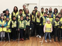 Knaphill scouts litter pick village clean