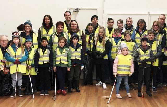 Knaphill scouts litter pick village clean