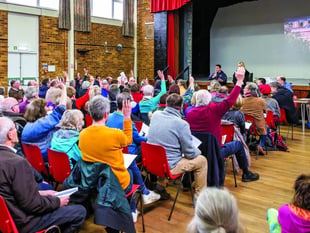 Packed public meeting discusses stadium plans