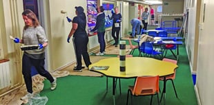 Woking Council volunteers spruces up Barnsbury Primary School