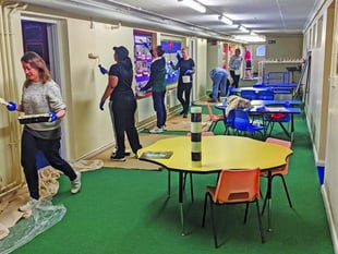 Woking Council volunteers spruces up Barnsbury Primary School