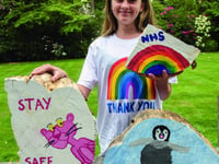 Teenage artist raises over £1,000 for NHS with log art creations
