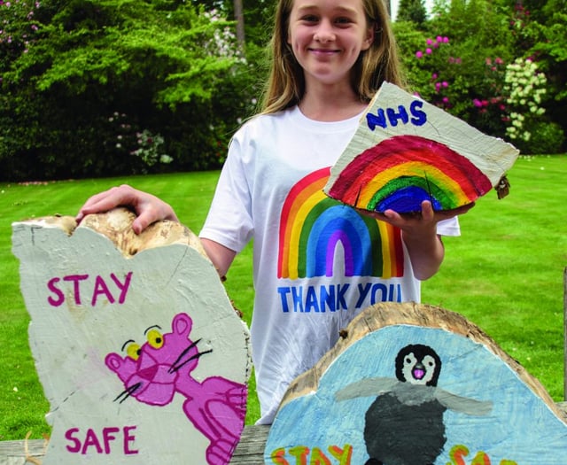 Teenage artist raises over £1,000 for NHS with log art creations