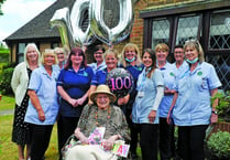 Carers help dressmaker Eileen celebrate her 100th birthday