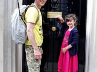 Determined Hasti and her dad deliver plea to No 10