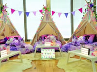 Indoor glamping for the ultimate kids’ sleepover
