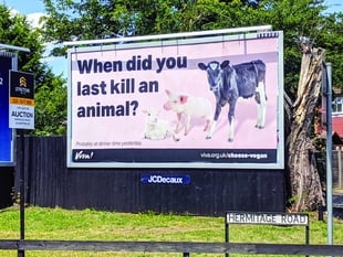 Vegan poster boosts butcher’s sale