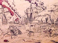 Early view of prize-winning town centre artwork