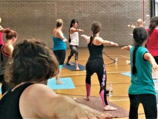 Shweta's Zoom yoga for Shooting Star Children's Hospice