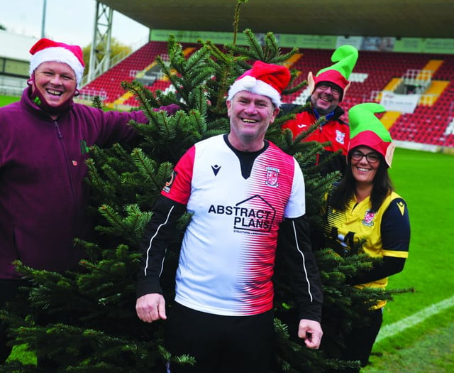 Football club branches out to sell Christmas trees at festive market