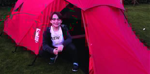 Garden sleep-out raising foodbank funds