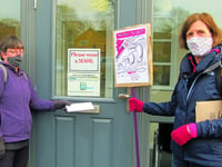 Extinction Rebellion campaigners lobby Woking MP for support