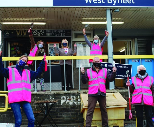 Community gardeners to transform West Byfleet railway station