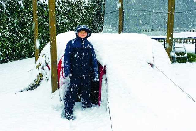 Young fundraiser thrilled by snowfall