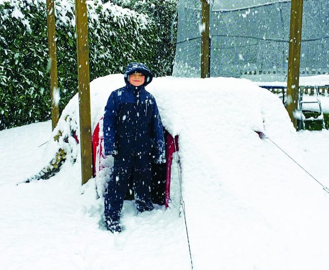 Young fundraiser thrilled by snowfall