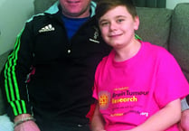 Young rugby player running to help find cure for dad’s cancer
