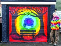 Uplifting signs of the times decorate Tracey’s garage