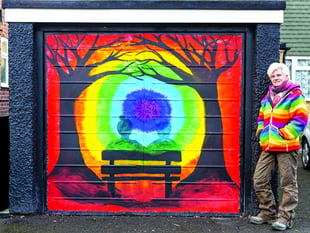 Uplifting signs of the times decorate Tracey’s garage