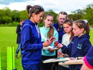 Girls get top coaching tips from former England star
