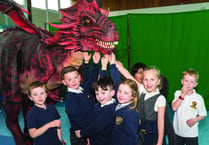 Dragon in school helps fire pupils’ imaginations