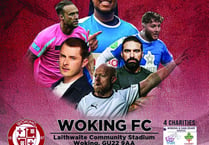 Fundraising goal as stars come to Woking for charity football match