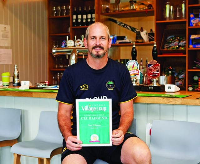 Recognition for champion of village cricket