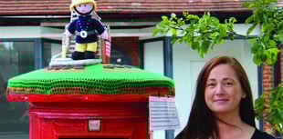 ‘Yarn bomber’ knits up support for Save Our Fire Station campaign
