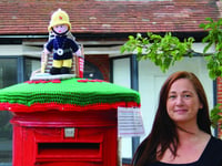 ‘Yarn bomber’ knits up support for Save Our Fire Station campaign