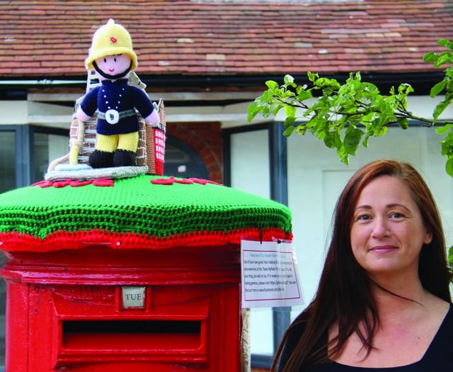 ‘Yarn bomber’ knits up support for Save Our Fire Station campaign