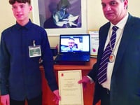 Schoolboy honoured for saving pal from drowning