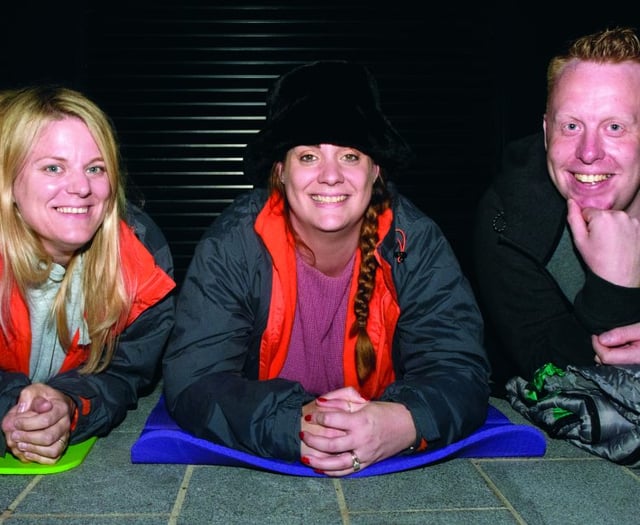 Charity workers spend night on the street to raise awareness of homelessness