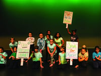 Children use dance to highlight fears for the planet