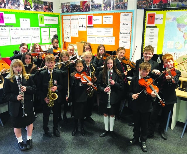 Community efforts help children to begin making music