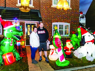 Steven lights up to give thanks for his treatment