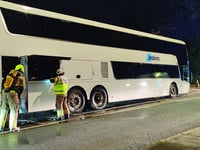 No injuries as coach engine catches fire