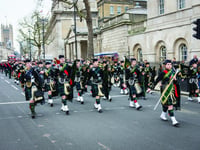 School’s pipes and drums in Whitehall parade