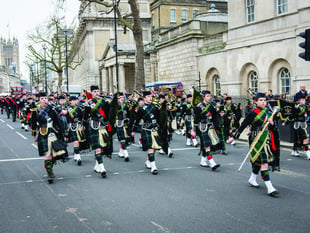 School’s pipes and drums in Whitehall parade