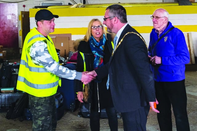 Mayor impressed by Ukraine relief effort run from local airport