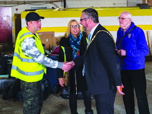 Mayor impressed by Ukraine relief effort run from local airport