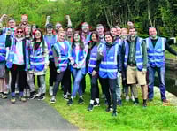 Volunteers clean up canal